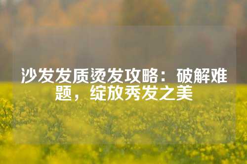 沙发发质烫发攻略：破解难题，绽放秀发之美