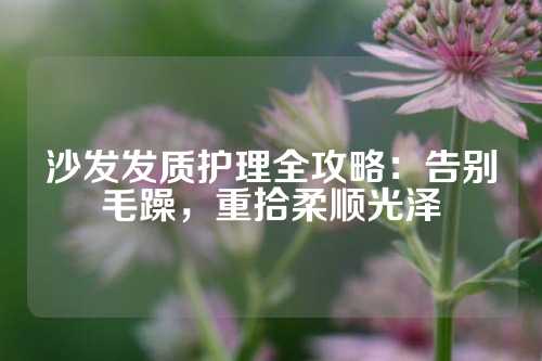 沙发发质护理全攻略：告别毛躁，重拾柔顺光泽
