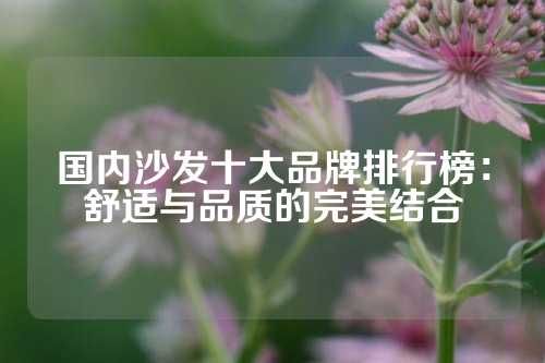 国内沙发十大品牌排行榜：舒适与品质的完美结合