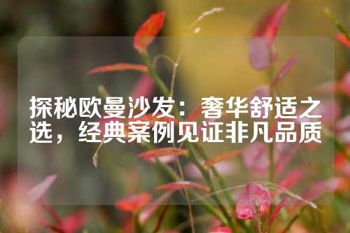 探秘欧曼沙发：奢华舒适之选，经典案例见证非凡品质