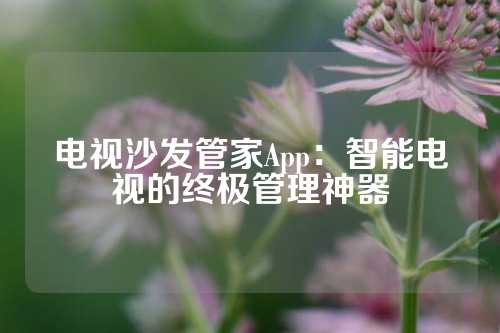 电视沙发管家App：智能电视的终极管理神器