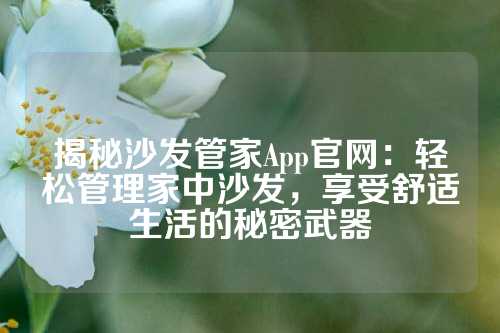 揭秘沙发管家App官网：轻松管理家中沙发，享受舒适生活的秘密武器