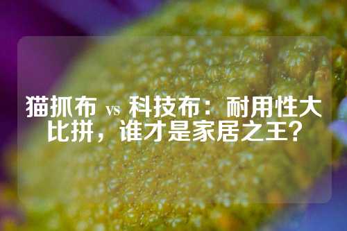 猫抓布 vs 科技布：耐用性大比拼，谁才是家居之王？