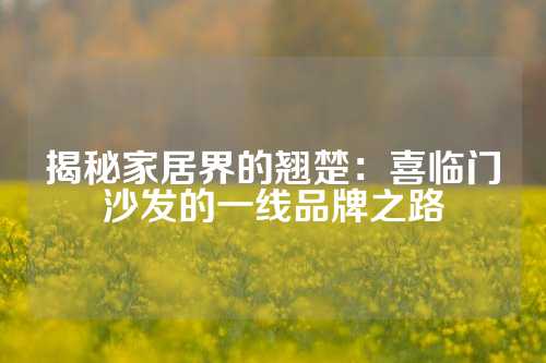 揭秘家居界的翘楚：喜临门沙发的一线品牌之路