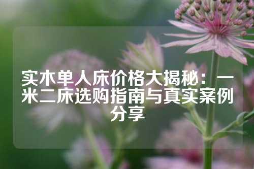 实木单人床价格大揭秘：一米二床选购指南与真实案例分享