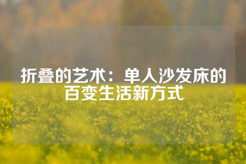 折叠的艺术：单人沙发床的百变生活新方式