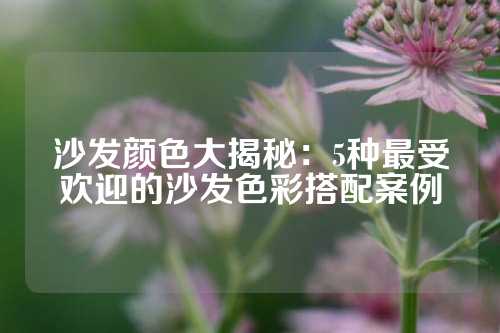 沙发颜色大揭秘：5种最受欢迎的沙发色彩搭配案例