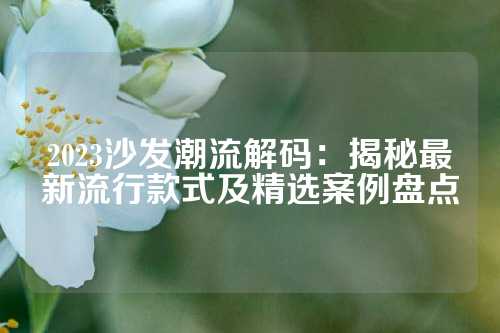 2023沙发潮流解码：揭秘最新流行款式及精选案例盘点
