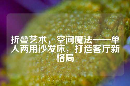折叠艺术，空间魔法——单人两用沙发床，打造客厅新格局