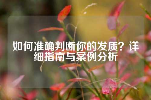 如何准确判断你的发质？详细指南与案例分析