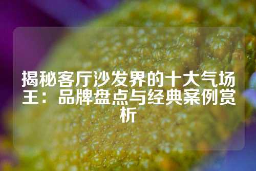 揭秘客厅沙发界的十大气场王：品牌盘点与经典案例赏析
