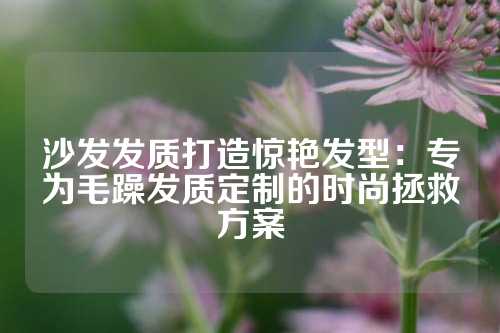 沙发发质打造惊艳发型：专为毛躁发质定制的时尚拯救方案