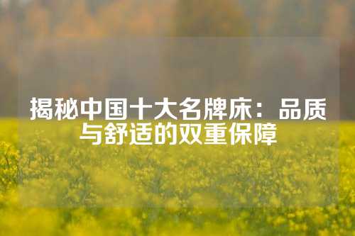 揭秘中国十大名牌床：品质与舒适的双重保障