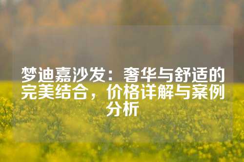 梦迪嘉沙发：奢华与舒适的完美结合，价格详解与案例分析