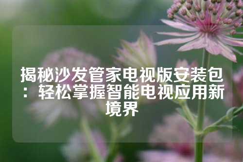 揭秘沙发管家电视版安装包：轻松掌握智能电视应用新境界