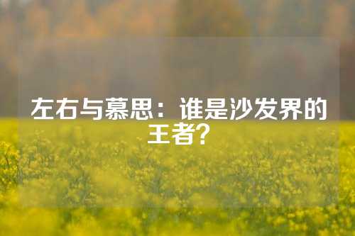 左右与慕思：谁是沙发界的王者？