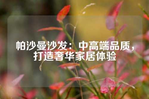帕沙曼沙发：中高端品质，打造奢华家居体验