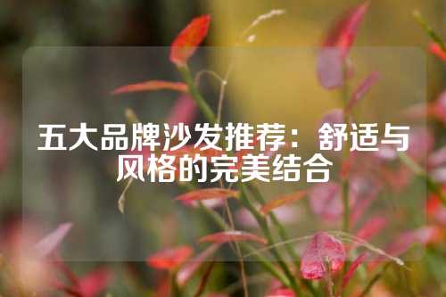 五大品牌沙发推荐：舒适与风格的完美结合
