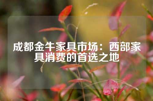成都金牛家具市场：西部家具消费的首选之地