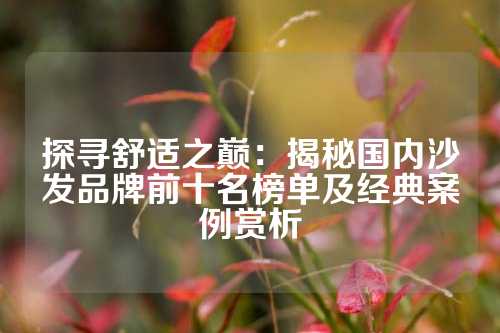 探寻舒适之巅：揭秘国内沙发品牌前十名榜单及经典案例赏析