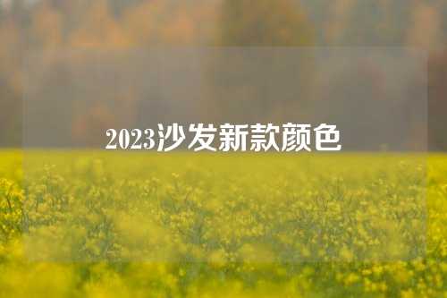 2023沙发新款颜色