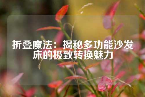 折叠魔法：揭秘多功能沙发床的极致转换魅力