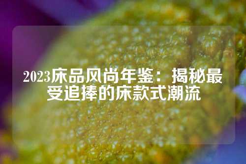 2023床品风尚年鉴：揭秘最受追捧的床款式潮流