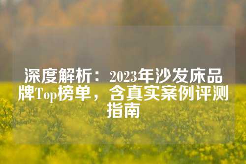深度解析：2023年沙发床品牌Top榜单，含真实案例评测指南