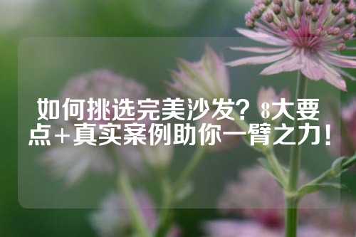 如何挑选完美沙发？8大要点+真实案例助你一臂之力！