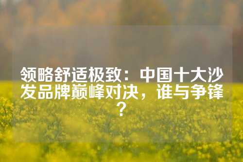 领略舒适极致：中国十大沙发品牌巅峰对决，谁与争锋？