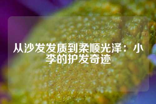 从沙发发质到柔顺光泽：小李的护发奇迹