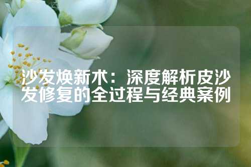 沙发焕新术：深度解析皮沙发修复的全过程与经典案例