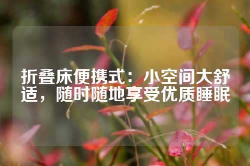 折叠床便携式：小空间大舒适，随时随地享受优质睡眠