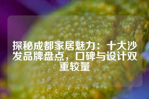 探秘成都家居魅力:十大沙发品牌盘点,口碑与设计双重较量