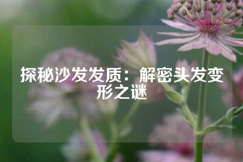 探秘沙发发质：解密头发变形之谜