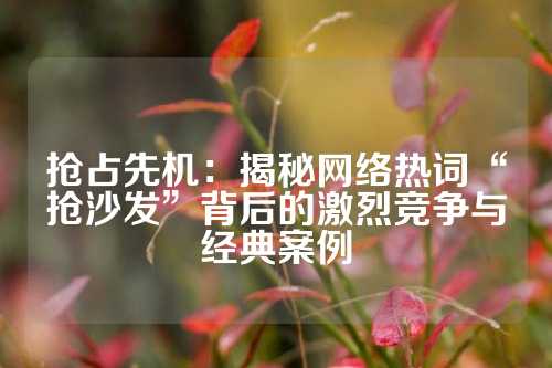 抢占先机：揭秘网络热词“抢沙发”背后的激烈竞争与经典案例