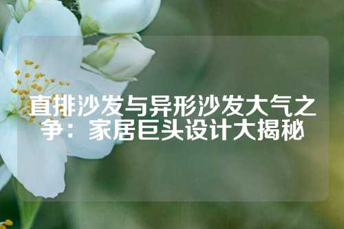 直排沙发与异形沙发大气之争：家居巨头设计大揭秘