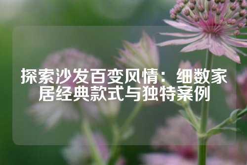 探索沙发百变风情:细数家居经典款式与独特案例