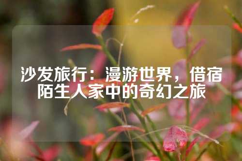 沙发旅行：漫游世界，借宿陌生人家中的奇幻之旅