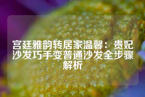 宫廷雅韵转居家温馨:贵妃沙发巧手变普通沙发全步骤解析