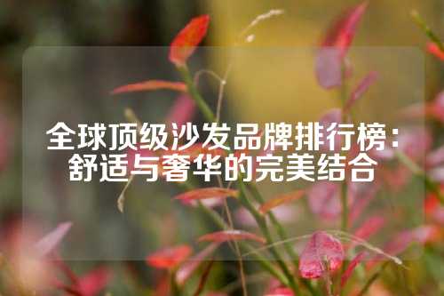 全球顶级沙发品牌排行榜：舒适与奢华的完美结合