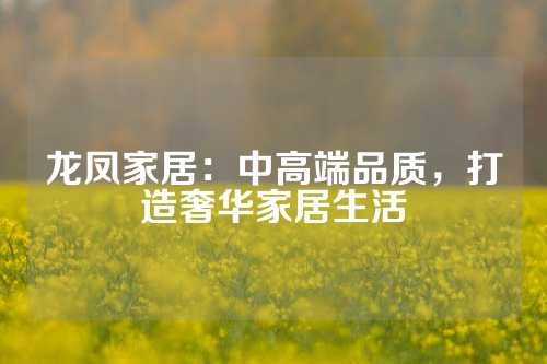 龙凤家居：中高端品质，打造奢华家居生活