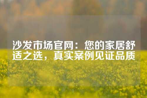 沙发市场官网：您的家居舒适之选，真实案例见证品质