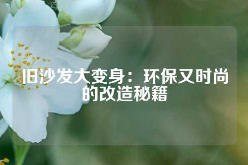 旧沙发大变身：环保又时尚的改造秘籍