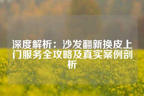 深度解析：沙发翻新换皮上门服务全攻略及真实案例剖析