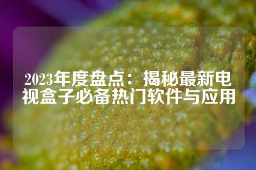 2023年度盘点：揭秘最新电视盒子必备热门软件与应用