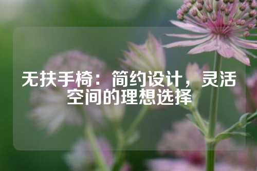 无扶手椅：简约设计，灵活空间的理想选择