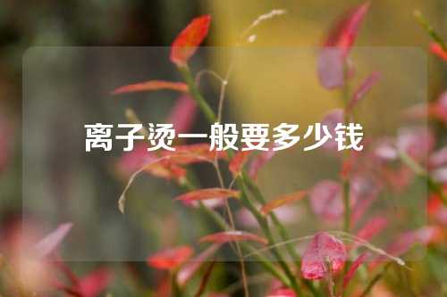 离子烫一般要多少钱