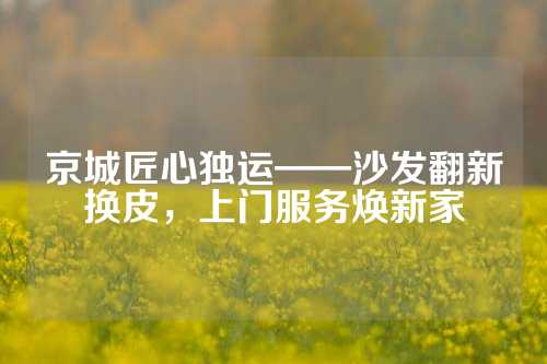 京城匠心独运——沙发翻新换皮,上门服务焕新家