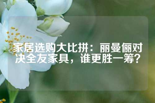 家居选购大比拼：丽曼俪对决全友家具，谁更胜一筹？